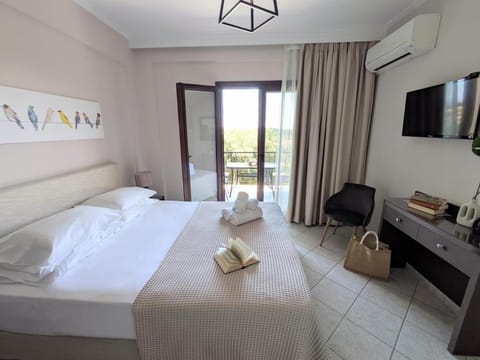 Bed, TV and multimedia, Photo of the whole room, towels, air conditioner