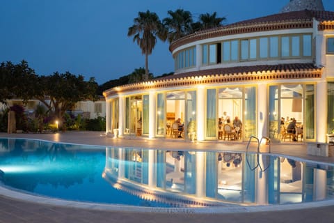 Night, Pool view, Swimming pool