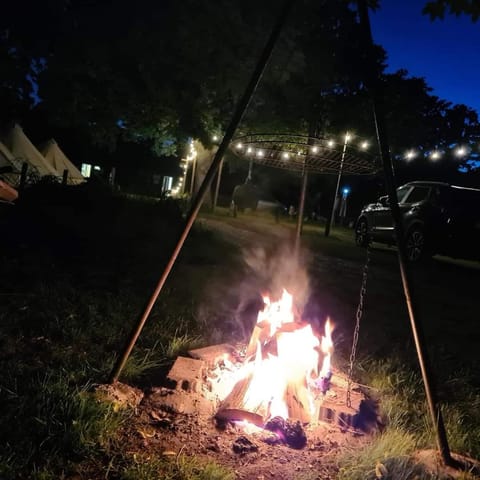 Bell Tent Glamping at Royal Victoria Country Park Luxury tent in Eastleigh District