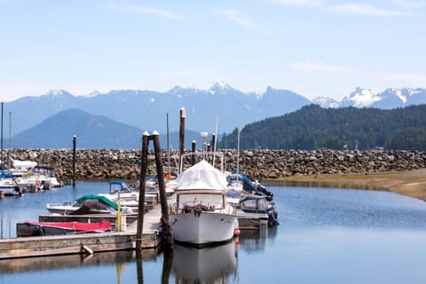 Natural landscape, Beach, Mountain view