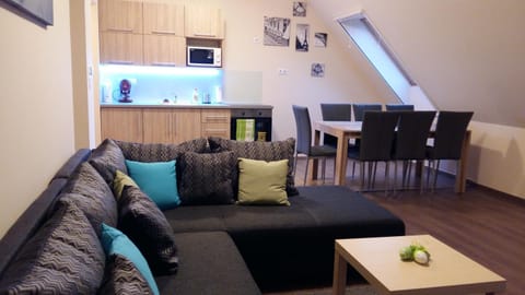 Kitchen or kitchenette, Living room, Dining area