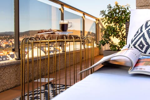 Patio, Bed, Day, View (from property/room), Balcony/Terrace, Living room, Photo of the whole room, Seating area, Bedroom