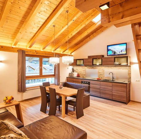 TV and multimedia, Kitchen or kitchenette, Living room, Seating area, Dining area, Mountain view