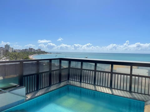 Day, View (from property/room), Balcony/Terrace, Pool view, Sea view, Swimming pool