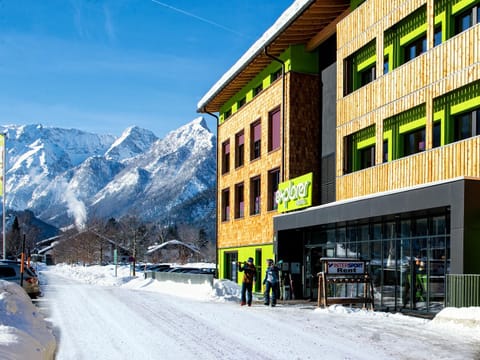 Property building, Winter, Mountain view