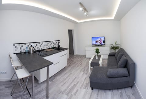 Coffee/tea facilities, Kitchen or kitchenette, Living room, Photo of the whole room, Seating area, Dining area, Bedroom