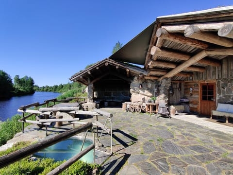 Property building, Patio, Day, River view