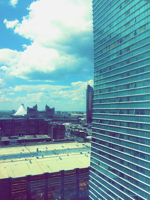 Property building, Bed, Bird's eye view, City view, Landmark view