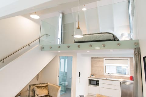 Kitchen or kitchenette, Living room, Bedroom