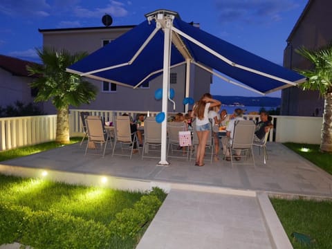 Patio, Night, People, Garden, Balcony/Terrace, group of guests