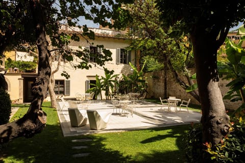Property building, Patio, Garden, Seating area