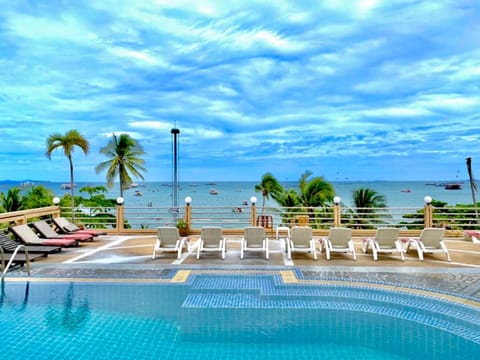 Beach, Pool view, Sea view, Swimming pool, sunbed