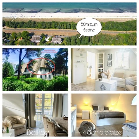 Maisonette-Fewo unter Reet, 50m zum Meer, Strandidyll Zingst Apartment in Zingst