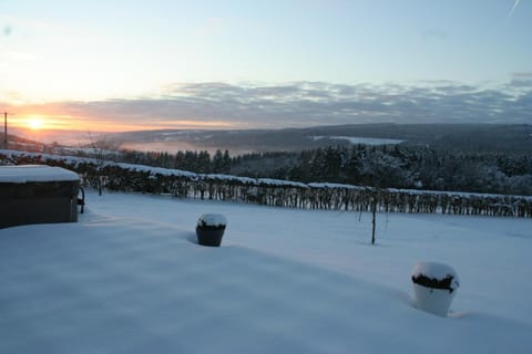 Property building, Winter, Sunset