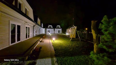 Property building, Night, Garden, Garden view