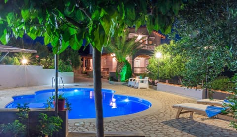 Night, Garden view, Pool view, Swimming pool