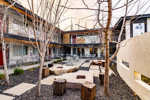 Food and drinks, Inner courtyard view, flat iron