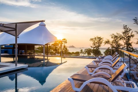 Swimming pool, Sunset