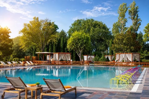 Spring, Day, Natural landscape, Summer, Garden, Garden view, Pool view, Swimming pool, sunbed