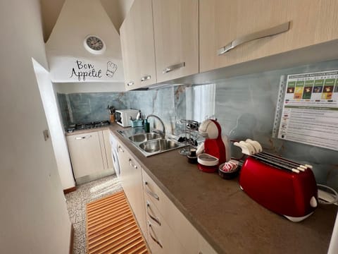 Kitchen or kitchenette, minibar, stove, toaster
