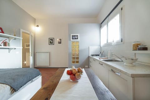 Kitchen or kitchenette, Living room, Photo of the whole room, Bedroom