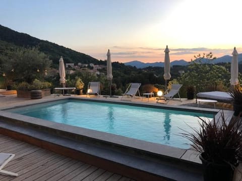 Swimming pool, Sunset