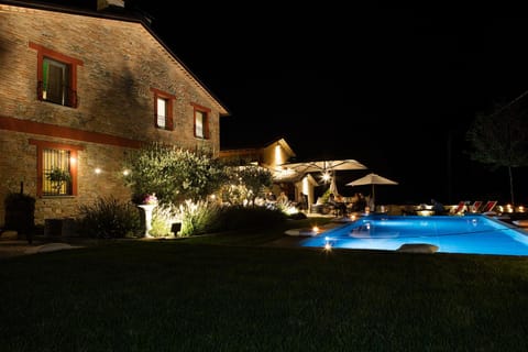 Night, Garden, Pool view