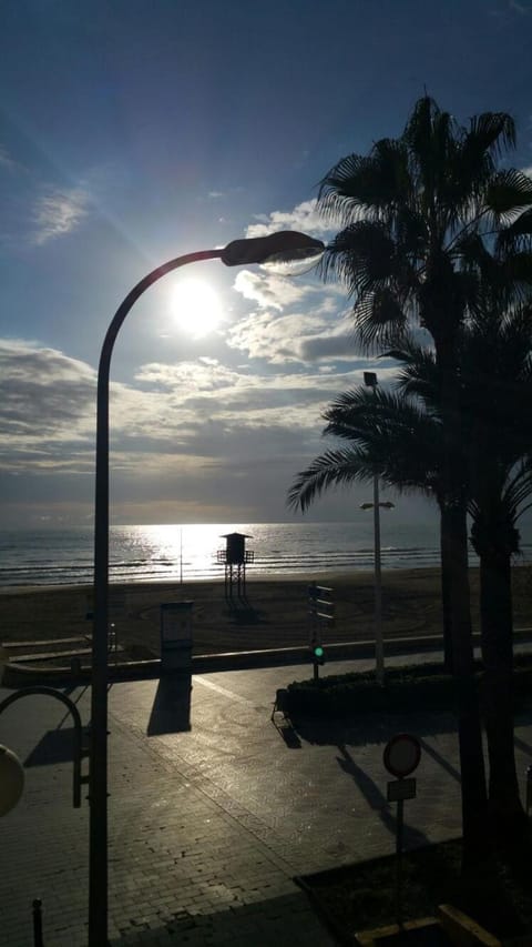 Beach, Sea view, Sunset