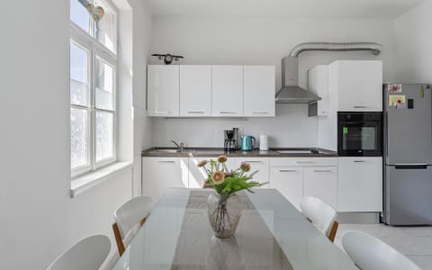 Kitchen or kitchenette, dishwasher, oven, stove, kitchen