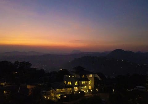 Neighbourhood, Bird's eye view, City view, Mountain view, Sunset