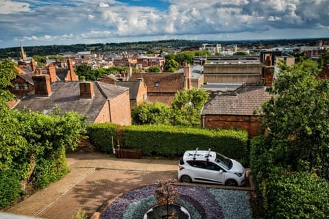 Bird's eye view, City view, Parking