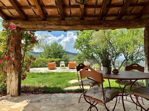 Patio, Spring, Natural landscape, Garden, Dining area, Garden view, Mountain view