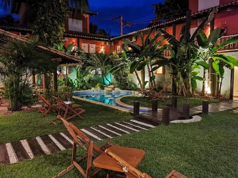 Night, Garden, Garden, Swimming pool