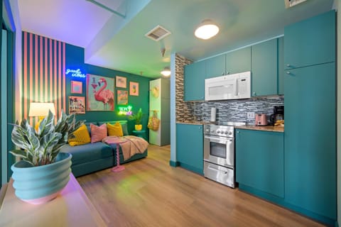 Kitchen or kitchenette, oven, stove