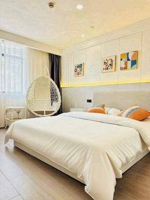 Bed, Bedroom, air conditioner