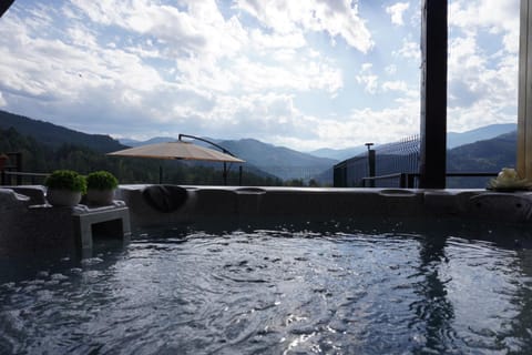 Mountain view, sunbed