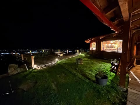 Property building, Night, Natural landscape, Balcony/Terrace, Evening entertainment