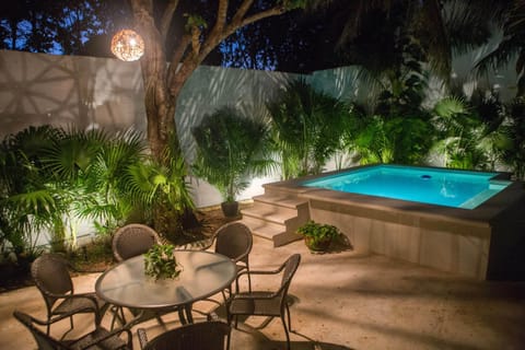 Patio, Night, Garden, Balcony/Terrace, Swimming pool
