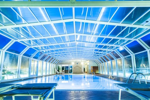Night, Winter, Swimming pool, Swimming pool