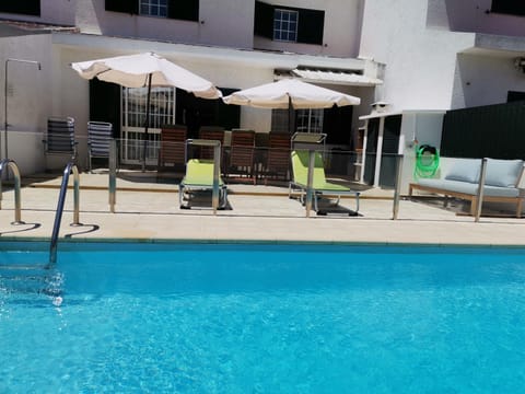 Patio, Dining area, Pool view, Swimming pool, sunbed