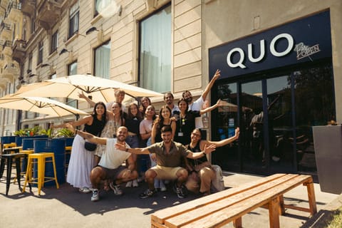 Property building, People, City view, group of guests