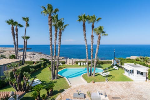 Property building, Living room, Swimming pool