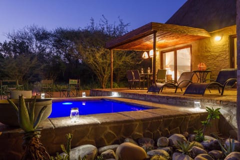 Patio, Night, Swimming pool