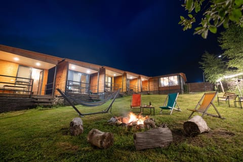 Property building, Night, Natural landscape, BBQ facilities, Evening entertainment, Garden view