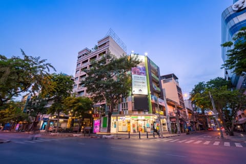Property building, Neighbourhood, Street view, Sunset