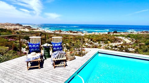 Patio, Day, Natural landscape, View (from property/room), Beach, Pool view, Sea view, Swimming pool, sunbed