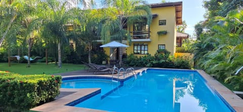 Property building, Patio, Natural landscape, Garden, Garden view, Pool view, Swimming pool, sunbed