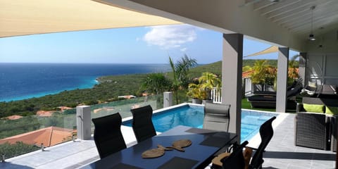 Patio, Balcony/Terrace, Pool view, Sea view