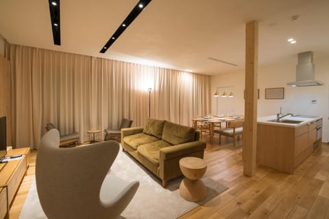 Kitchen or kitchenette, Living room, Dining area