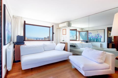 Living room, Seating area, Sea view
